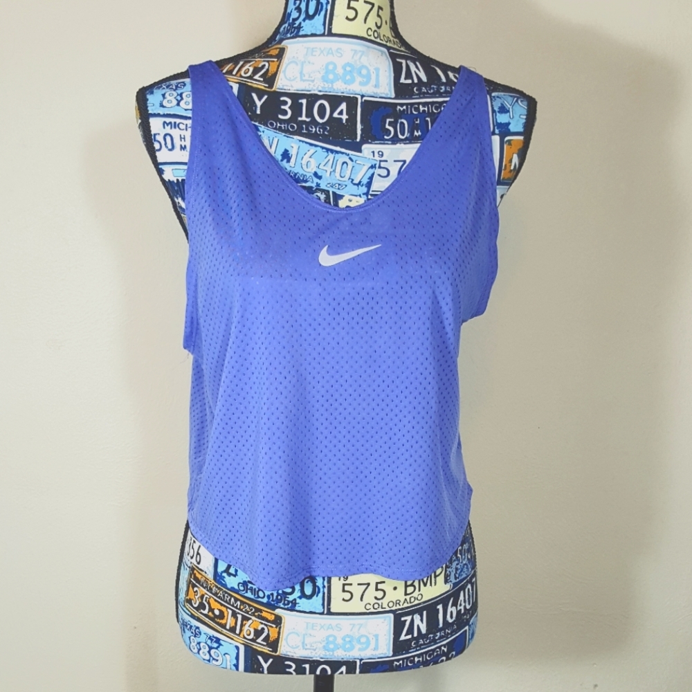 Nike cool open back cropped athletic tank - Picture 1 of 5